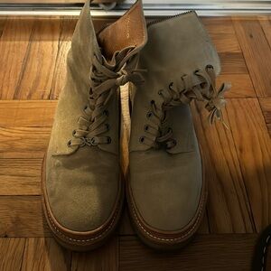 Men’s suede boots with back zipper